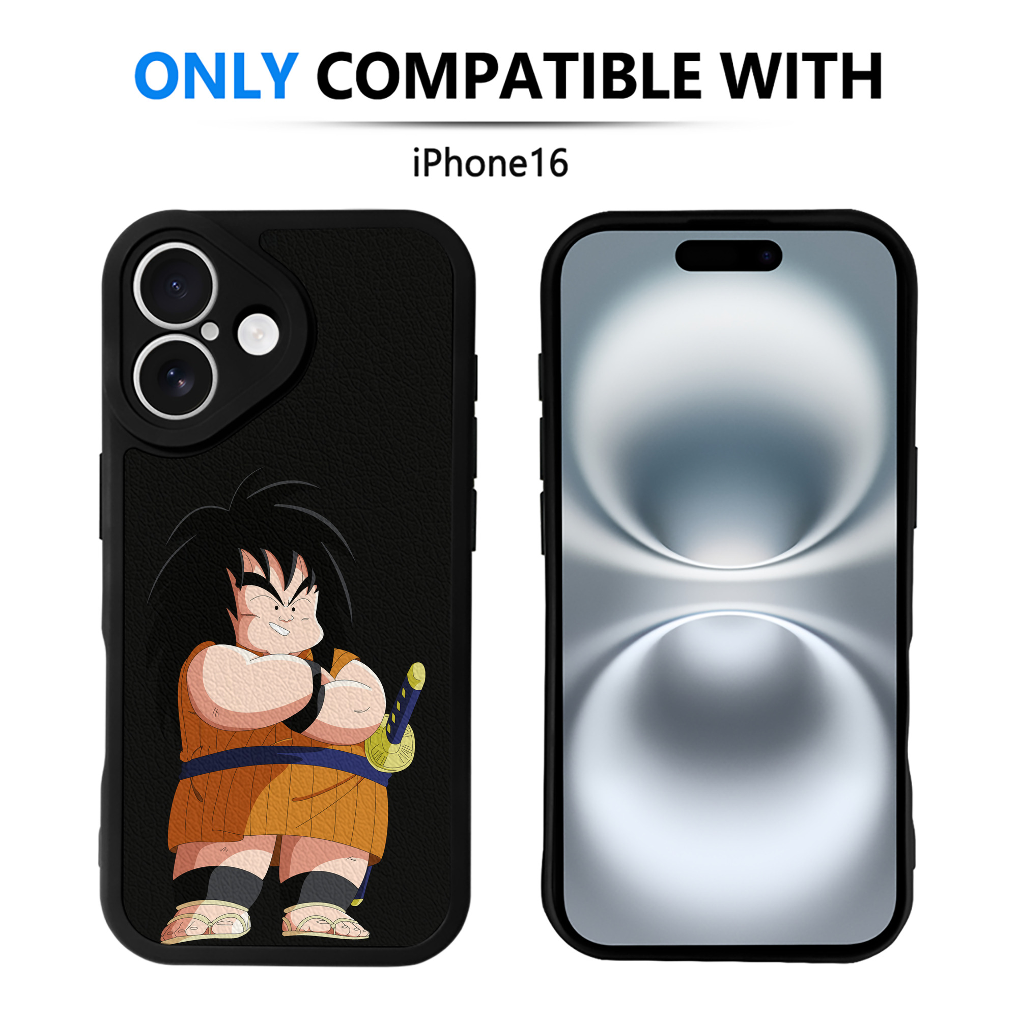 （画像用） ドラゴンボール やじろべえ DRAGON BALL Yajirobe 【iPhone 16シリーズ対応】シリコンスマホケース（レザー調） 材質：シリコン